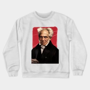 German philosopher Arthur Schopenhauer illustration Crewneck Sweatshirt